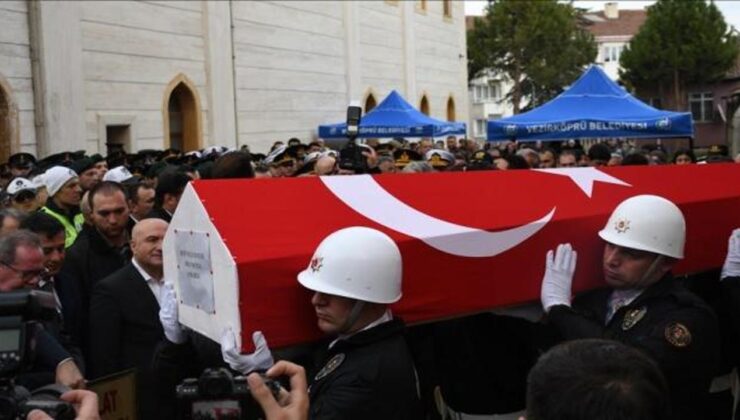 Alkollü sürücünün çarparak şehit ettiği polis memuru son yolculuğuna uğurlandı