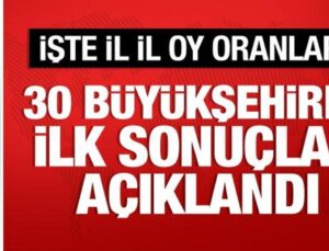 Büyükşehirlerde seçim sonuçları açıklandı