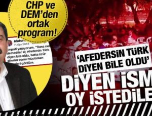 CHP ve DEM’den ortak program! ‘Afedersin Türk diyen bile oldu’ diyen isme oy istediler