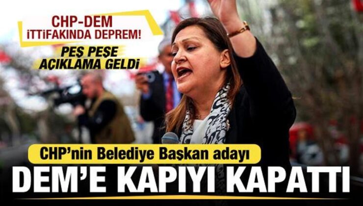 CHP’nin Afyon adayı Köksal, ‘DEM’e kapıyı kapattı! Özel ve DEM’den peş peşe açıklama