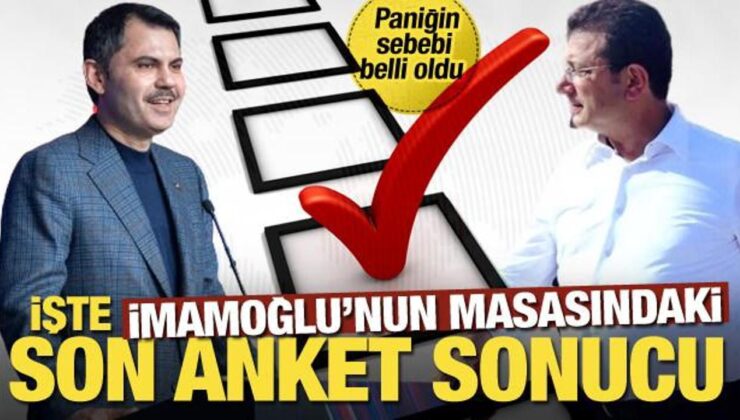 İmamoğlu’nun masasındaki anket sonuçlarını yayınladılar