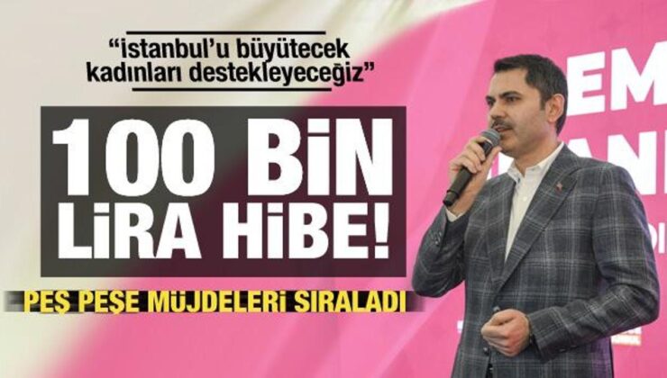 Murata Kurum: 1 Nisan’dan itibaren tüm kadın girişimcilerimize 100 bin lira hibe!