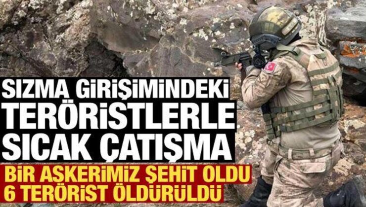 Pençe Kilit bölgesinde operasyon: Bir askerimiz şehit oldu, 6 terörist öldürüldü