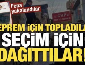 Safranbolu’da yardım kolisi oyunu! Depremzedeler için topladılar, seçim için dağıtıyorlar