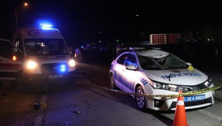 Samsun’da kaçan aracın çarptığı polis memuru şehit oldu