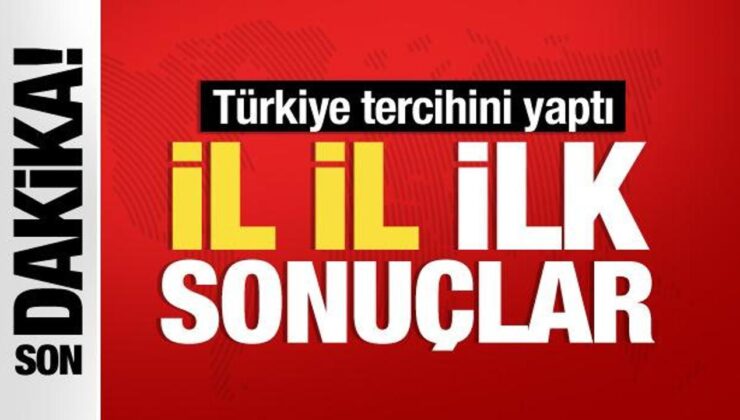 Tüm Türkiye’de sandıklar kapandı… İşte il il ilk sonuçlar