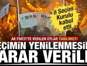 AK Parti oylarının yakıldığı Halfeti’de seçimin yenilenmesine karar verildi