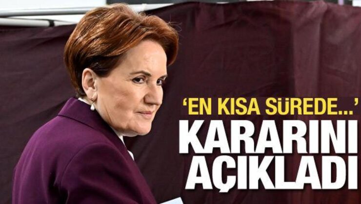 Akşener’den olağanüstü kongre kararı