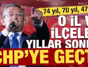 O il ve ilçeler yıllar sonra CHP’ye geçti