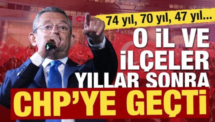 O il ve ilçeler yıllar sonra CHP’ye geçti