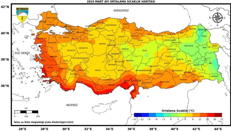 53 yılın en sıcak 9’uncu martı yaşandı