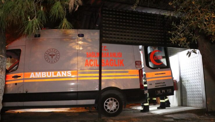 Ambulansta oksijen tüpünden sızan gaz parladı