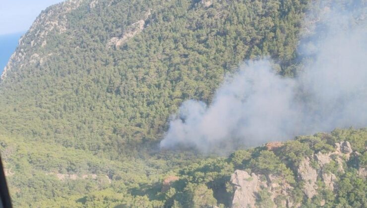 Antalya’da çıkan orman yangını! 2 dönüm alan zarar gördü