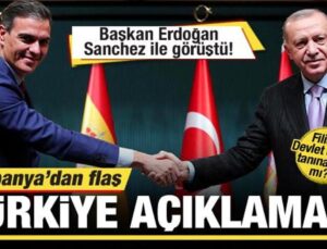 Başkan Erdoğan, Pedro Sanchez ile görüştü!