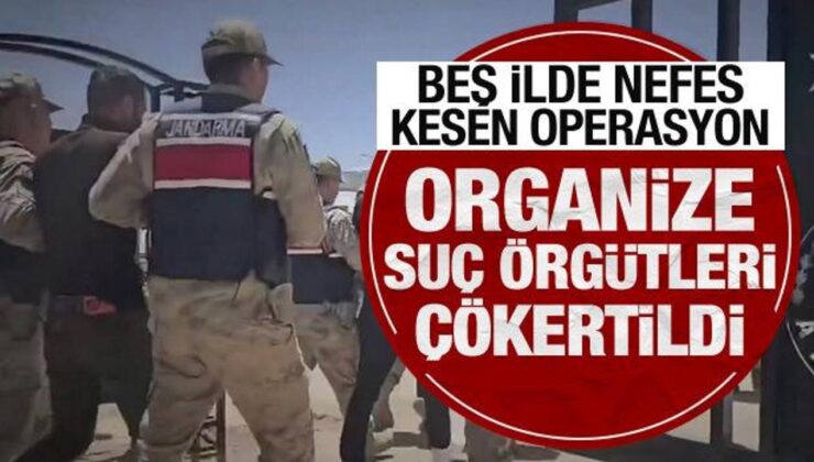 Beş ilde nefes kesen operasyon: Üç ayrı organize suç örgütü çökertildi