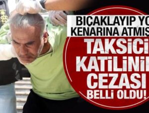 Bıçaklayıp yol kenarına atmıştı: Taksici katilinin cezası belli oldu!