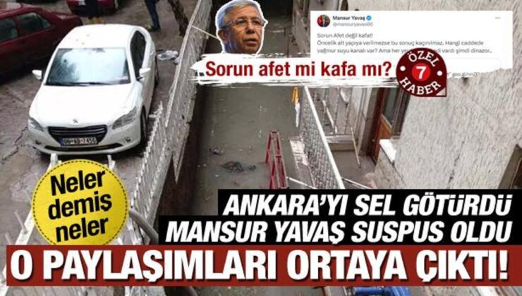 ‘Sorun afet mi kafa mı?’ Ankara’yı sel götürdü Mansur Yavaş suskunluğa büründü