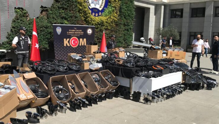 İstanbul’da oto yedek parça kaçakçılarına operasyon! Değeri 90 milyon lira