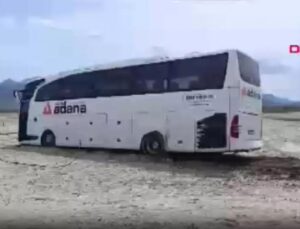 Kayseri- Niğde yolunda yolcu otobüsü şarampole uçtu: Yaralılar var!