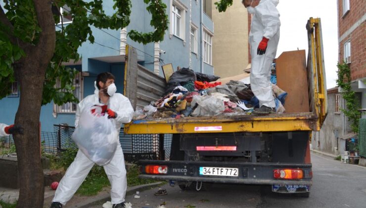 Kocaeli’de bir evden 17 kamyon dolusu çöp çıkartıldı!