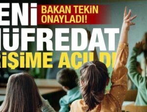 Son dakika: Yeni müfredat onaylandı