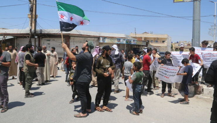 Suriye'nin kuzeyinde terör örgütü PKK/YPG'nin sözde seçim planı protesto edildi | Dış Haberler