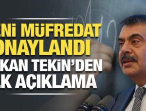 Yeni müfredat onaylandı: Bakan Tekin’den ilk açıklama