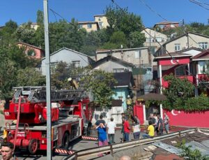 Beykoz’da gecekondu alev alev yandı