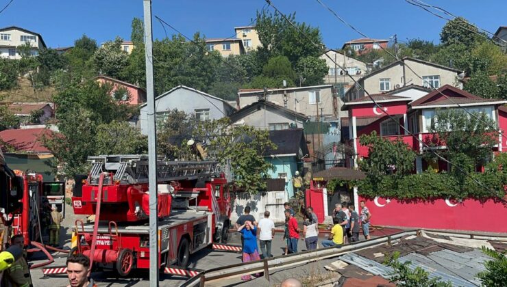 Beykoz’da gecekondu alev alev yandı