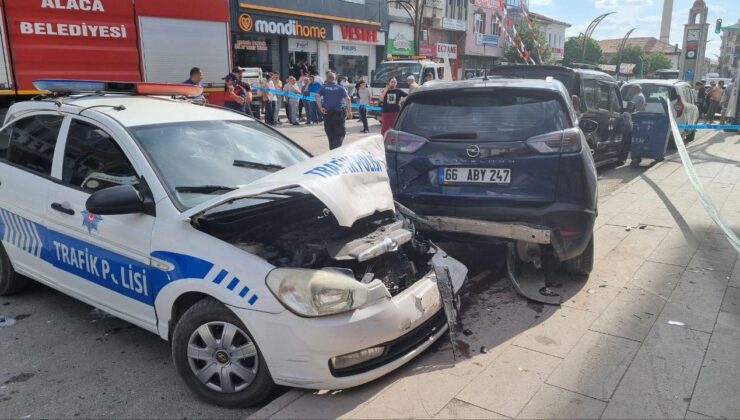 Çorum’da zincirleme kaza: 2’si polis olmak üzere 3 yaralı