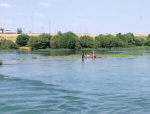 Dicle Nehri’ndeki adacıkta mahsur kalan aile kurtarıldı