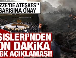 Dışişleri’nden son dakika BMGK açıklaması!