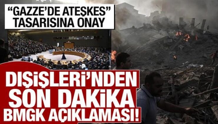 Dışişleri’nden son dakika BMGK açıklaması!