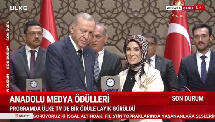 Erdoğan’dan ÜLKE TV’ye gururlandıran ödül!