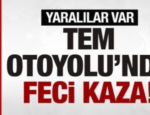 Hadımköy’deki TEM otoyolunda feci kaza!