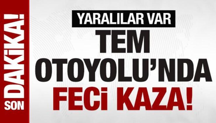 Hadımköy’deki TEM otoyolunda feci kaza!