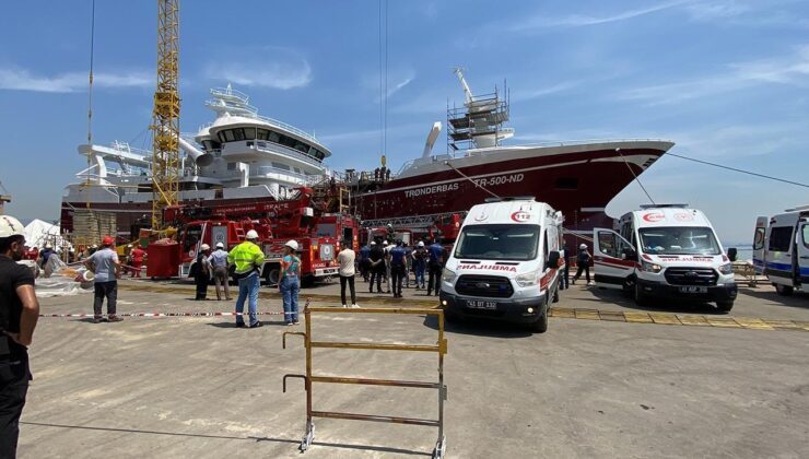 Kocaeli’de gemi yangını: Yaralılar var