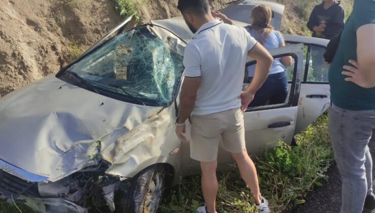 Oğlunu sınava yetiştirirken kaza geçirdi