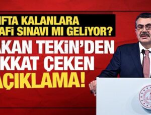 Sınıfta kalanlara telafi sınavı mı geliyor? Bakan Tekin’den açıklama