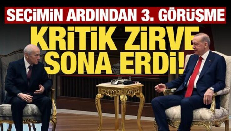 Son dakika: Erdoğan-Bahçeli görüşmesi sona erdi
