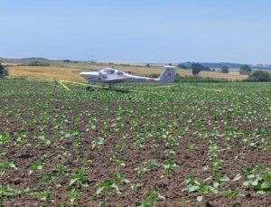 Tekirdağ’da eğitim uçağı acil iniş yaptı