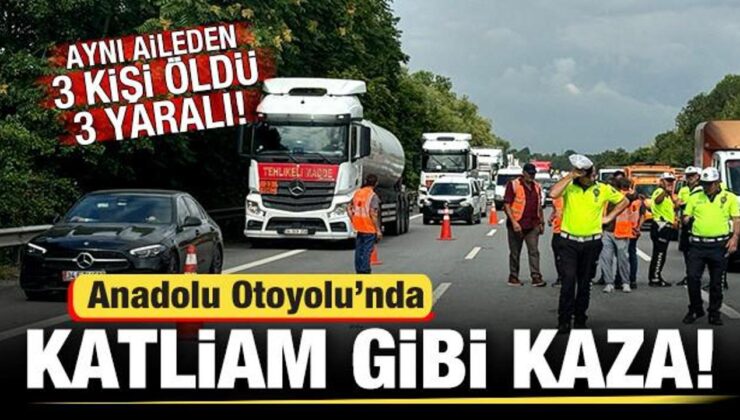 Anadolu Otoyolu’nda katliam gibi kaza: Anne, kızı ve dede öldü, 3 yaralı