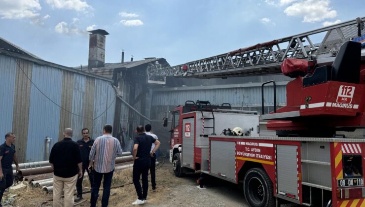 Aydın’da fabrika yangını söndürüldü!