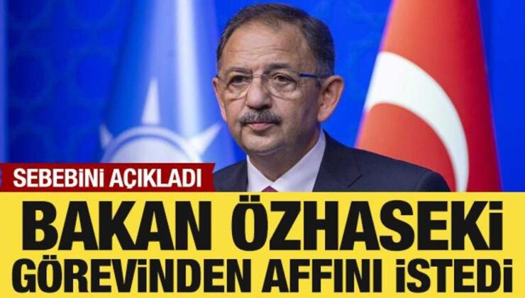 Bakan Özhaseki görevinden affını istedi