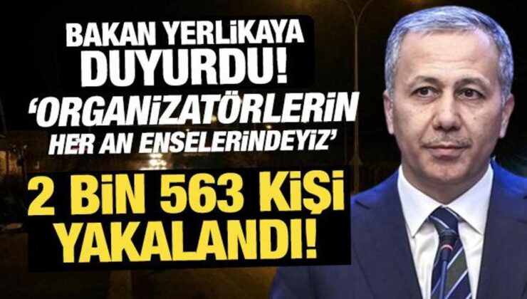 Bakan Yerlikaya duyurdu: 149 organizatör ve 2 bin 563 düzensiz göçmen yakalandı