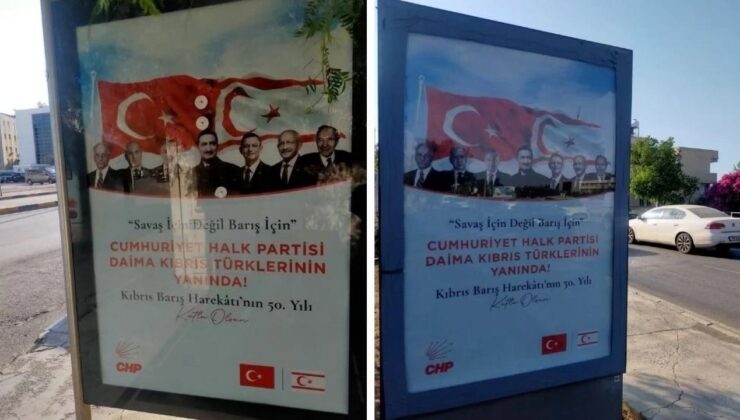 CHP’nin KKTC afişlerinde dikkat çeken ‘Atatürk’ detayı!