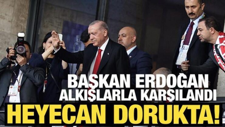 Heyecan dorukta: Başkan Erdoğan millilere destek için Almanya’da!