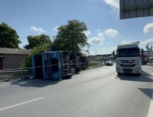 İstanbul’da beton mikseri kazası