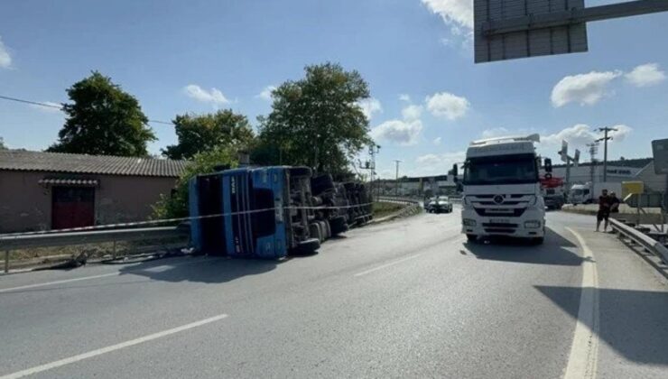 İstanbul’da beton mikseri kazası