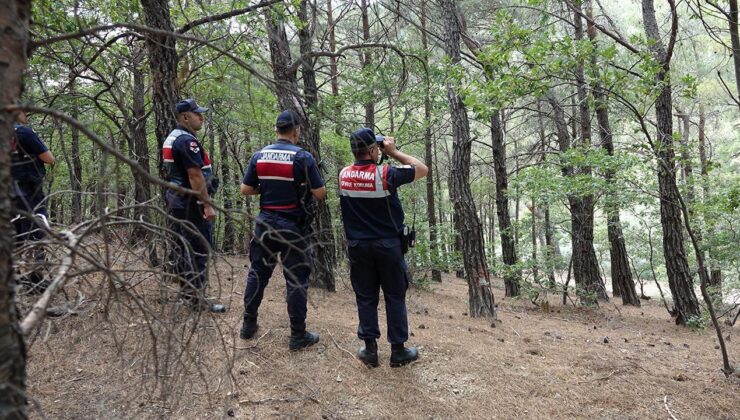 Jandarma komandolar orman yangınlara karşı devriyede